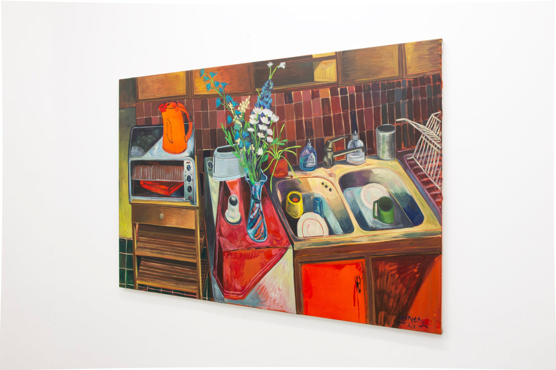 Peinture de Matthieu Livrieri accrochée au mur